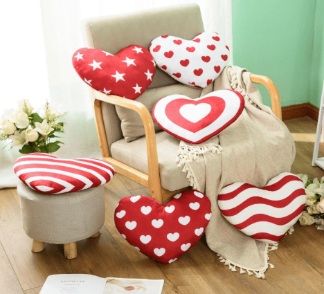 Valentine's Heart Pillows Cute Heart Shaped Throw Pillows Decorative Pillows for Wedding