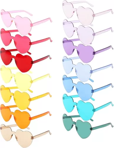 14 Pack Heart Sunglasses for Women Heart Shaped Party Glasses for Bachelorette Bridesmaid Valentine Party Favors