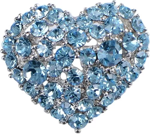 Alilang Womens Crystal Rhinestone Valentine Heart Love Brooch Pin