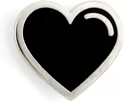 Black Heart Enamel Pin