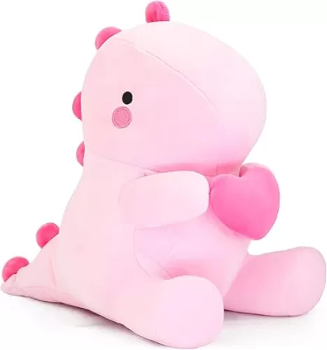Dinosaur Plush Toy, Cute Soft Dinosaur Stuffed Animal with Heart Shape - Perfect for Birthdays, Anniversaries & Special Moments, Adorable Gift for Kids, Girls and Boys