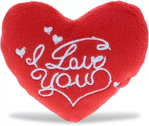 DolliBu I Love You Red Heart Plush - Mini Stuffed Toy, Special Anniversary Valentine