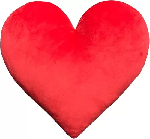 EvZ Emoji Heart Emoticon Cushion Stuffed Plush Soft Pillow, Official Certified, 32cm Red