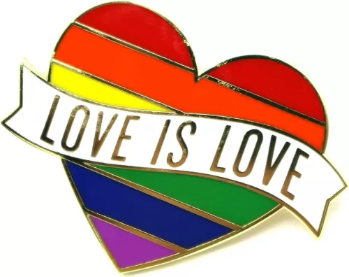 Flairs New York Love is Love Theme Enamel Lapel Pin Brooch Badge