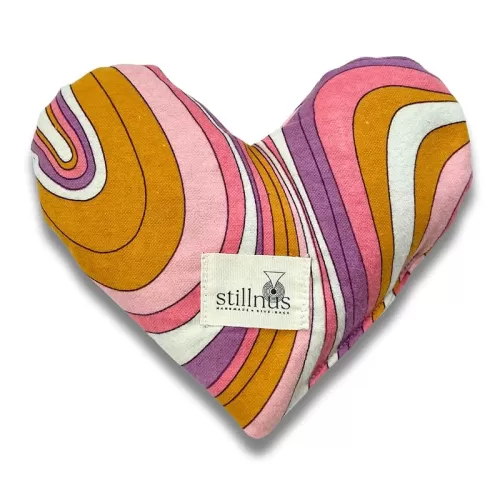 Handmade Heart-Shaped Eye Pillow - Weighted Organic Lavender & Flax Seed For Yoga and Meditation, Unique adn Thoughtful Gift for Best Friend, Mom & Mothers