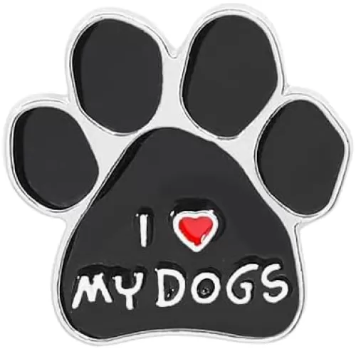 I Love My Dogs Artist Brooch Shiny Jewelry Art Student Graduation Souvenir Gift Brooch Drip Oil Painted Enamel Pin Suitable for Hat Jacket Canvas Bag