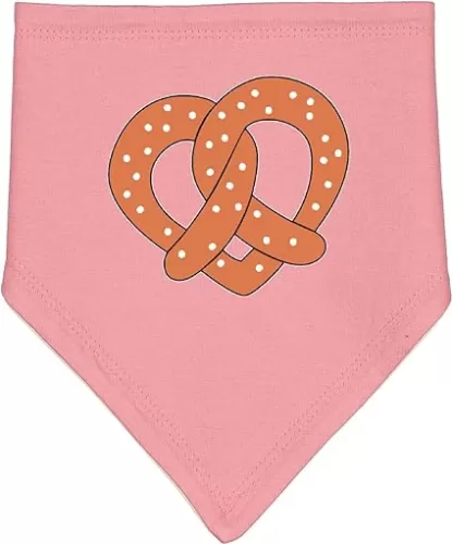 inktastic Heart-shaped Pretzel Baby Bandana Bib