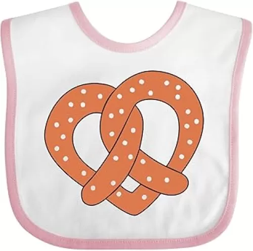 inktastic Heart-shaped Pretzel Baby Bib