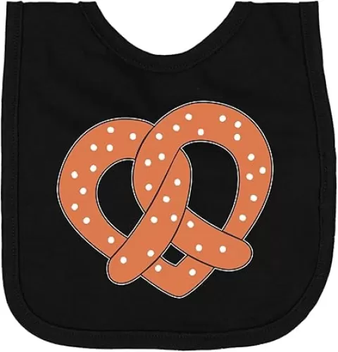 inktastic Heart-shaped Pretzel Newborn Bib