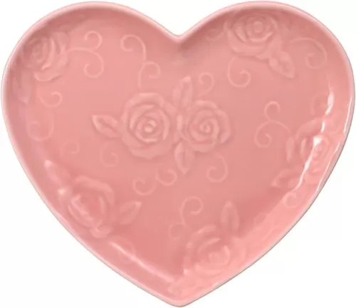 Pfaltzgraff Tearose Heart Salad Dessert Plate, 9" Pink