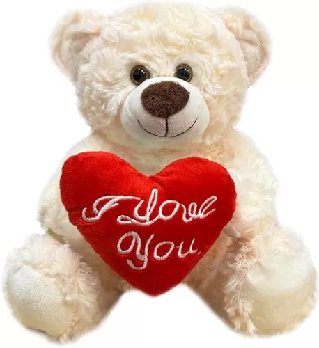 Stuffed Teddy Bear Dolls with Heart Cute Animal Plush Toy for Girlfriend Mom Anniversary Valentines Birthdays Gifts 12''