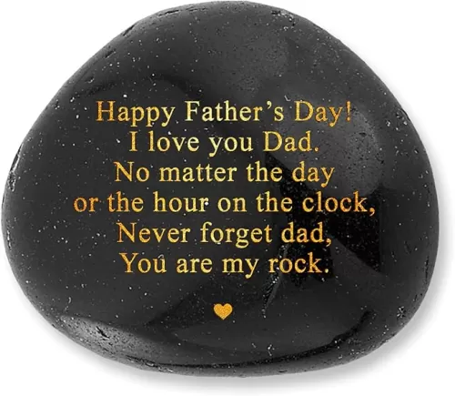 Unique Gifts for Fathers Day for Men - Engraved Decorative Stones Gift for Father