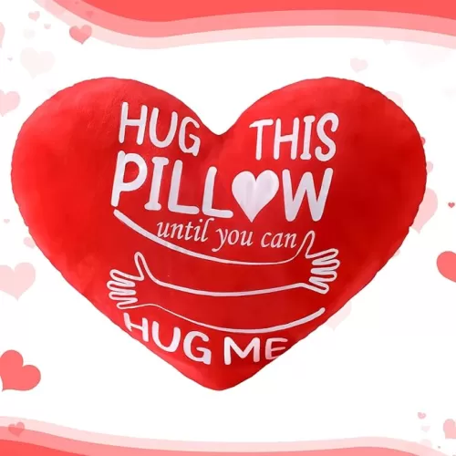 Valentines Day Gifts for Her Him Long Distance Relationship Gift Heart Pillow Gifts Valentines Decorative Pillow for Valentine's Day Boyfriend Girlfriend Dating Birthday