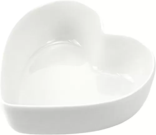 WAIT FLY Heart-shaped Bowls for Salad Soup Snack Dessert Best Kitchen Household Cooking Gifts for Home Kitchen, White