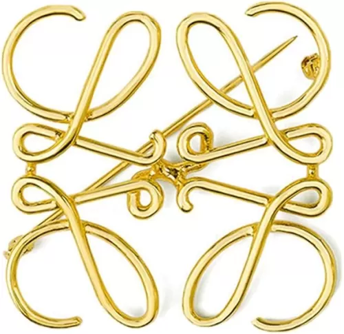 Women Metal Hollow Love Knots Brooch Gold Plated Simple Sweater Shawl Pins Scarf Hat Lapel