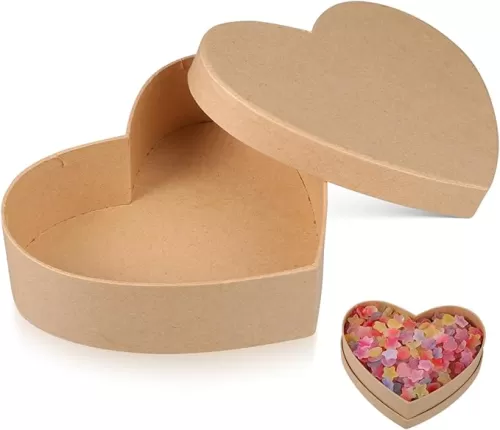 Zerodeko Heart Shaped Box Jewelry Storage Box with Lid for Holiday Decoration