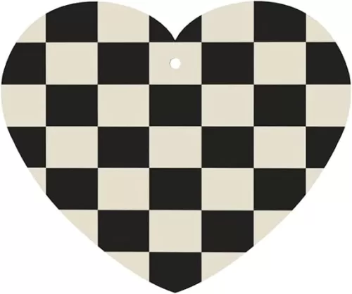 Checkers checkerboard Car Air Fresheners Cards Bedroom Fragrance Cards Long-lasting Fragrance Heart-shaped Shoe Cabinet Hanging Fragrance Cards 6pcs