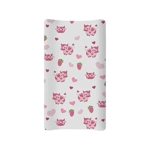 Cow Heart Changing Pad Cover Waterproof Diaper Changing Cover Durable Breathable Sheet Crib Mat Soft Universal Tray Table Mat Easy Installation
