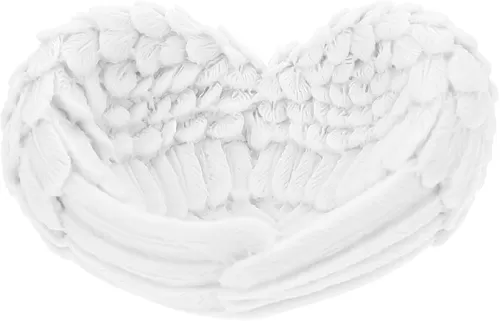 Creative Resin Wing Shaped Storage Tray, White Heart Wing Trinket Dish for Home Decor, Key Holder, Jewelry Organizer, 3.93 X 3.14 X 1.37 Inches