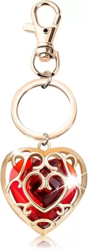 FAADBUK Cosplay Jewelry Skyward Sword Heart Sapphire Ruby Necklace Gamer Fans Gift
