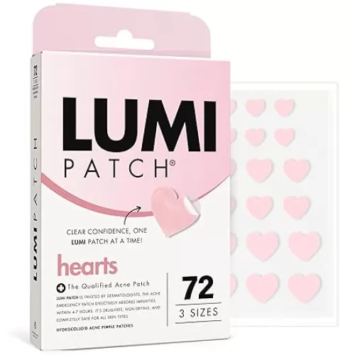 for Acne - 72 Hydrocolloid Heart-Shaped Pimple Patches | Dermatologist Approved, for Teens