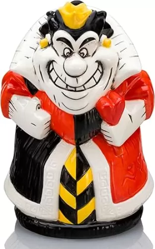 Geeki Tikis Disney Alice In Wonderland Queen of Hearts Ceramic Mug | Party Cocktail Tumbler For Liquor and Beverages | Holds 34 Ounces
