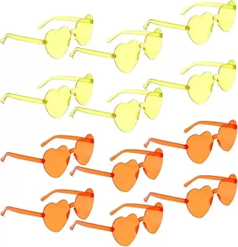 Heart Shaped Sunglasses, 12pcs, Purple, Novelty, Love Theme