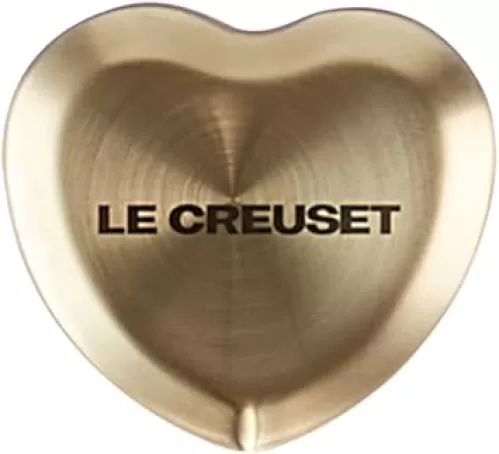 Le Creuset Figural Heart Knob, Large, 47 MM, Light Gold, Small
