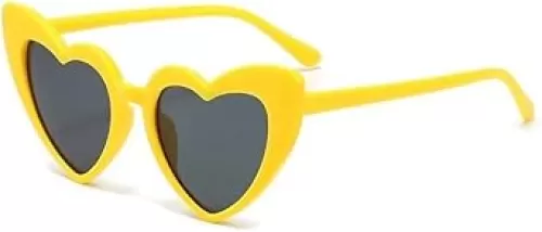 Love Heart Shaped Sunglasses for Women, Vintage Cat Eye Mod Style Retro Glasses