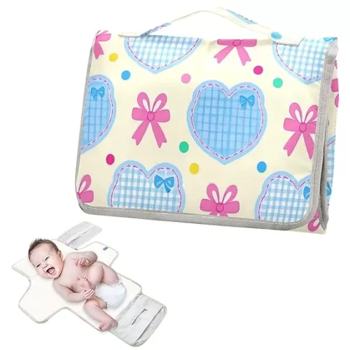 Reusable Baby Pee Pads with Tissue Pocket Cute Colorful Hearts Bow Tie Diaper mat Changing pad Travel Infant Travel Kit cambiador de pa?ales para Bebes