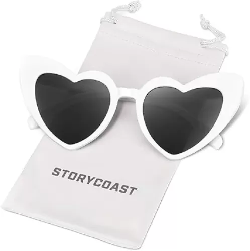 STORYCOAST Heart Shaped Sunglasses for Women Girls Ladies Vintage Goggle Mod Sun Glasses Shades