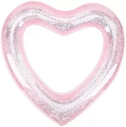 Strong PVC Swim Ring Heart-Shaped Float Inflatable for Easy Storage for Pool Parties