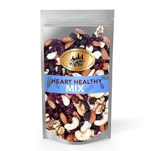 Superior Nut Chicago Heart Healthy Mix - Trail Mix Nuts - Nut Mix w/ Cashews, Almonds, Walnuts, Dried Cranberries & Raisins - Rich in Antioxidants - Gluten-Free, Keto & Paleo-Friendly - Resealable Bag (1lb 12 oz)