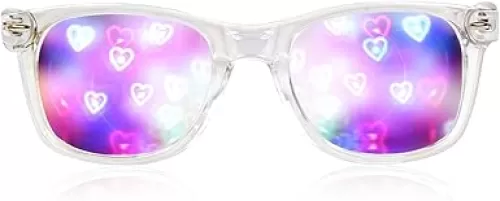 Ultimate Diffraction Glasses - 3D Rainbow Heart Effect - Great Edm, Concert, and Rave Accessory