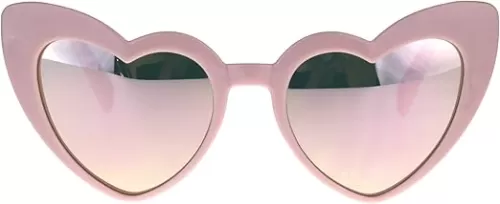 Womens Plastic Cat Eye Heart Shape Hippie Party Shade Sunglasses