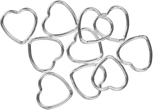 10 Sterling Silver Heart Jump Ring 22ga Closed Ring 10mm
