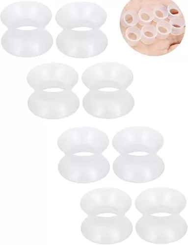 10G-50mm Clear Silicone Gauges for Ear Double Flared Ear Gauges Tunnels Flexible Plugs Tunnel Earrings for Women Men