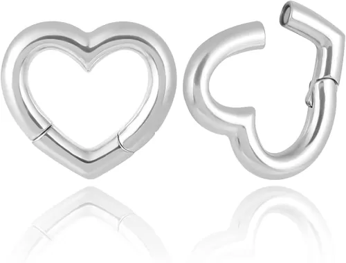 4mm-6mm(5g-2g) Hypoallergenic 316L Stainless Steel Heart Ear Weights Hangers For Stretched Ear Lobe Piercing Ear Plugs Gauges Body Jewelry