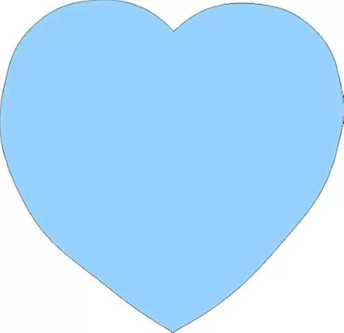 50 Sheets Blue Heart Sticky Notepad 3in Valentine