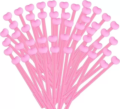 50pcs Pink Heart Gel Ink Pens Cute Novelty Holiday Pens with Black Ink for Women Students Teacher Classroom Office Supplies