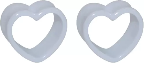 Acrylic Heart Tunnels for Ears, Tunnels for Ears Women Hollow Gauges Plugs Cool Jewelry for Mens Punk Gift