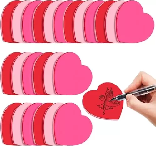 BBTO 720 Sheets Heart Shaped Sticky Notes Sticky Memo Funny Self Stick 3 x 3 Inch Colorful Cute Note Pads Removable Easy to Post for Office Home Business Women(Cute Colors)