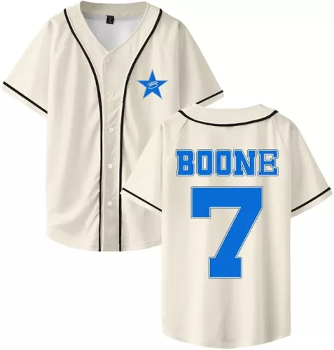 Benson Boone Star 7 Baseball Jersey 2025 American Heart Tour Short Sleeve Shirts Women Men Streetwear Tops