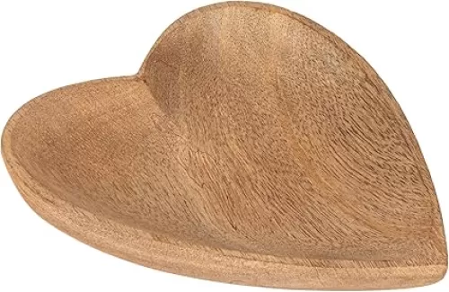 Bloomingville Mango Wood Heart Shaped Bowl Brown, 1 Count (Pack of 1)