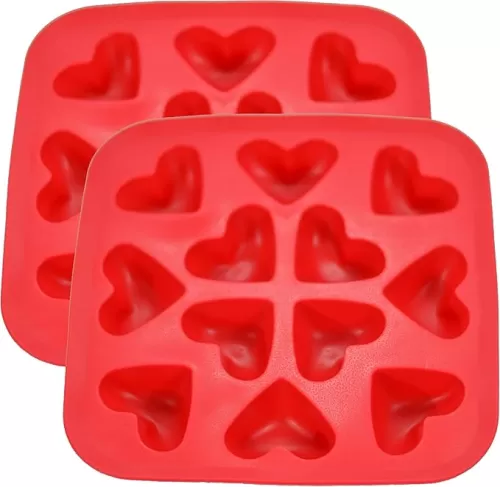 Fairly Odd Novelties Heart Shaped Tray Fun Whimsical Novelty Ice Cube Molds - Perfect for Valentines Day or Weddings, One Size, Red