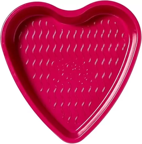 Great Jones Sweetheart Heart-Shaped Cake Pan | Nonstick, Non Toxic, Aluminized Steel | Scratch-Resistant, Oven & Dishwasher Safe | Raspberry Pink 9.7 x 9.7 x 1.6 Inches