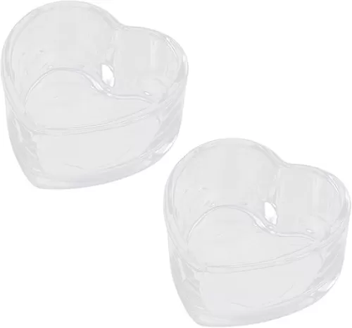 Hamster Glass Bowl, Heart Shaped, Chew-Proof, Dishwasher Safe