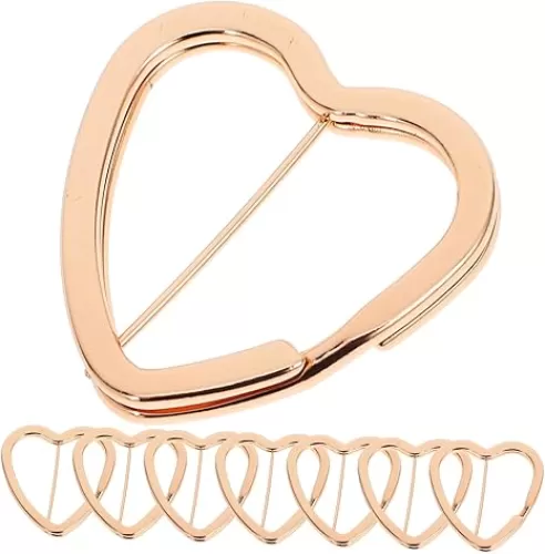 Handmade Keychain Ring Heart Shaped Jump Rings Key Pendant for DIY Jewelry
