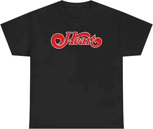 Heart Band Logo red Style Unisex Heavy Cotton Tee,