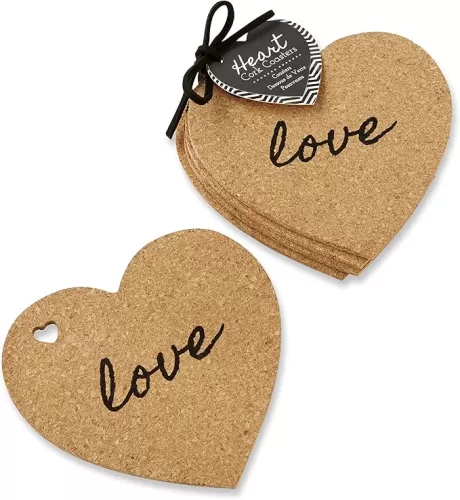 Kate Aspen "Heart" Cork Coasters, Set of 4